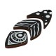 Pendentif Géométrique en bois en Forme de Feuille 23 x 52 mm (3 Pièces/Lot)
