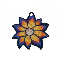 Pendentif en bois Fleur 44 mm