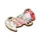 Wooden Pendant Teacups with Flowers & Butterfly 47x70mm