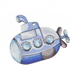Ξύλινο Μοτίφ Υποβρύχιο 70x59mm