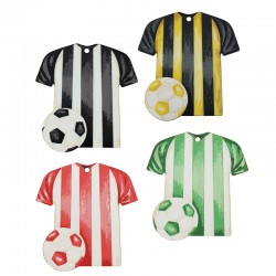 Pendentif en bois Maillot de Football avec Ballon 65 x 70 mm
