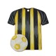 Wooden Pendant Football Jersey Shirt with Ball 65x70mm