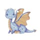 Wooden Pendant Dragon 55x46mm