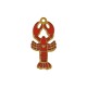 Pendentif en bois Homard avec cœur 17 x 33 mm