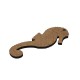 Colgante de Madera con Caballito de mar 28 x 70 mm