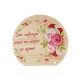 Adorno Decorativo Redondo de Madera «Καλύτερη Μαμά» con Flores 145 x 132 mm