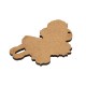 Pendentif en bois Fille avec Poney 49 x 70 mm