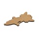 Wooden Pendant Fairy with Rose Flowers 44x80mm