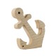 Ancla Decorativa de Madera con Conchas y Estrellas de mar 110 x 140 Mm/20 mm Ø4 mm