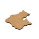 Ciondolo in Legno con Orso e Maiale 59X63 mm