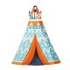 Wooden Pendant Indian Tent Tipi 58x70mm