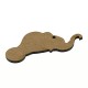 Wooden Pendant Elephant with Ball & Bow 37x72mm