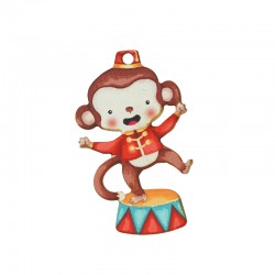 Pendentif en bois Singe 36 x 59 mm