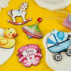 Pendentif en bois avec Canard 54 x 60 mm