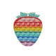 Wooden Pendant Strawberry Pop It 59x68mm