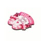 Pendentif en bois « Welcome Baby Girl » avec Cœurs 65 x 60 mm