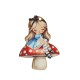 Wooden Pendant Girl with Mushroom 52x71mm