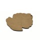 Pendentif en bois Coquillage avec Sirène et Étoile 63 x 69 mm