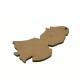 Ciondolo in Legno Ragazzo Cavaliere 50X80Mm