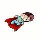 Pendentif en bois Super Boy 45 x 70 mm