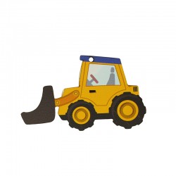 Pendentif en bois Tracteur 80 x 49 mm