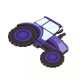 Wooden Pendant Tractor 80x60mm