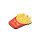 Pendentif en bois Ketchup 27 x 48 mm et Frites 32 x 42 mm (2 Pièces/Set)