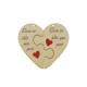Wooden Pendant Heart Puzzle "άλλο μισό" 66x59mm (2pcs/Set)