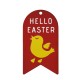 Wooden Pendant Tag with Bird 44x79mm