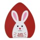 Wooden Decorative Egg “Καλό Πάσχα” with Bunny 160x134mm