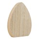 Huevo Decorativo de Madera con Conejito, Corazón y Flores 160 x 134 mm