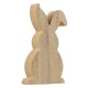 Lapin Décoratif en bois à pois 160 x 134 mm