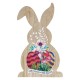 Wooden Decorative Bunny “Hello Easter” with Eggs 200x120mm