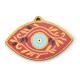 Wooden Pendant Evil Eye with Olives & Leaves 60x35mm