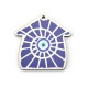 Wooden Pendant House with Evil Eye 55mm