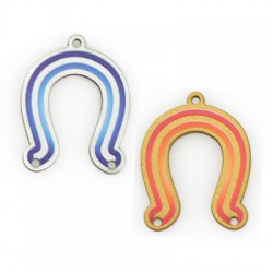Pendentif en bois Fer à Cheval avec 3 Trous 30 x 34 mm