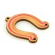 Ciondolo in Legno a Forma di Ferro di Cavallo con 3 Fori 30X34 mm