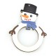 Pendentif en bois Bonhomme de Neige 68 x 90 mm
