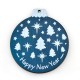 Wooden Pendant Christmas Ball 58x65mm