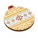 Colgante de Madera Bola de Navidad 49x55mm