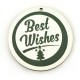 Colgante Navideño Redondo de Madera «Best Wishes» 60 mm