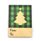 Biglietto in Legno Da - A con Albero di Natale 60X85Mm