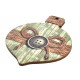 Wooden Pendant Ball with Bow & Button 65mm