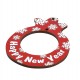 Ciondolo in Legno Portafortuna Melograno "Happy New Year" 59x74mm