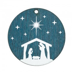 Wooden Pendant Round Manger 40mm