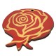 Colgante de Madera Granada con Rosa 67x73mm