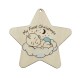 Pendentif en bois Étoile « Premier Noël » avec Garçon 72 x 68 mm