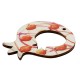 Pendentif en bois Grenade 65 x 60 mm