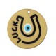 Wooden with Plexi Acrylic Pendant Round with Evil Eye "LUCK" 45mm