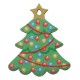 Wooden Pendant Christmas Tree with Star 30x36mm